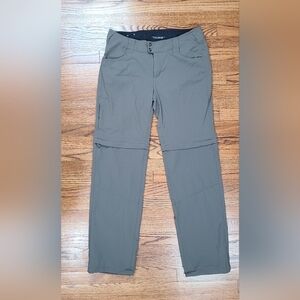 Columbia Omni-Shield Women's Size 10 Olive Green Convertible Nylon Hiking Pants